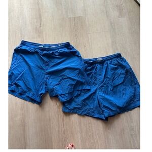 Columbia PFG Omni Shade Blue Black Men's Swim Trunks Size L Athletic Quick Dry